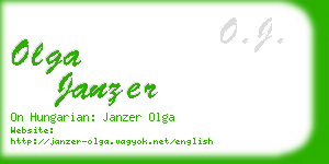 olga janzer business card